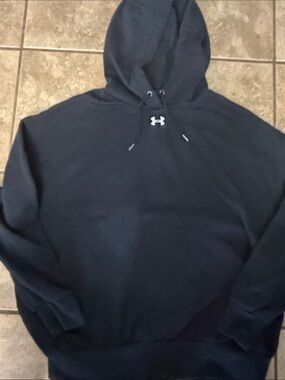 Under Armour Men's Navy Pullover Hoodie with Logo